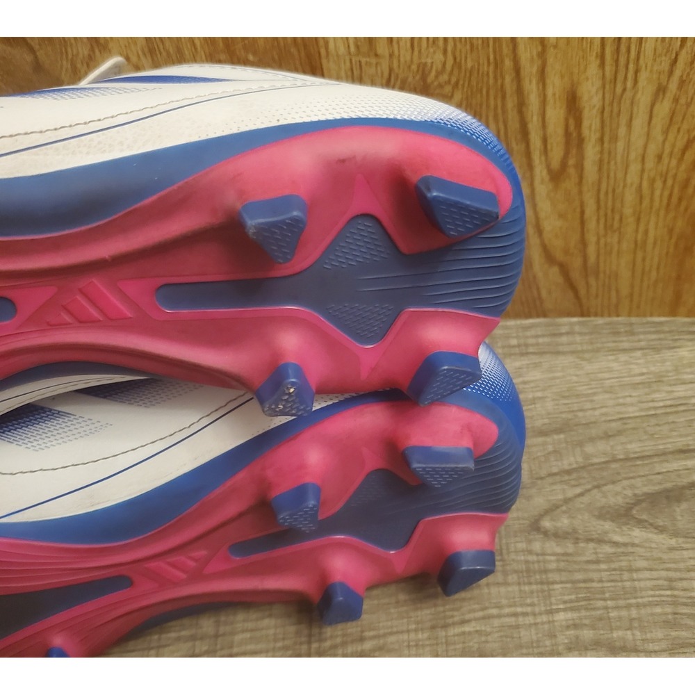 Adidas Goletto Soccer Cleats Shoes Mens Size 11.5 White Blue Pink - Picture 7 of 11